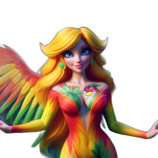 concept art, fantasy art, 3d render, cartoon, animated, female, character, has transparent PNG cut-out