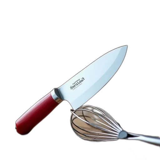weapon, food, staff, sword, 3d render, photorealistic, close-up, chef transparent PNG cut-out