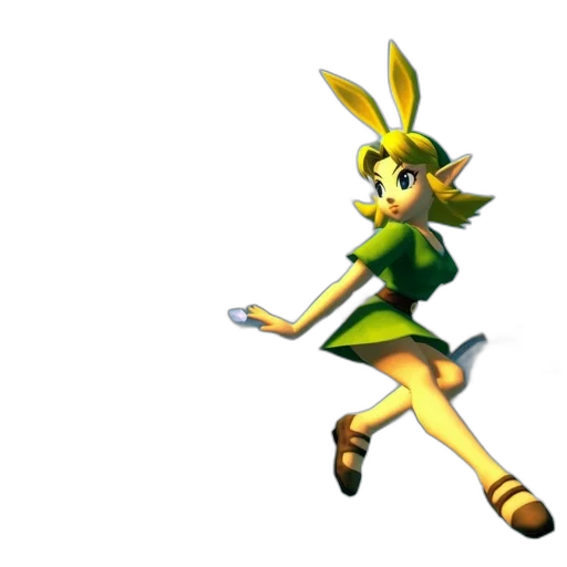 dress, staff, weapon, animal, pixel art, 3d render, concept art, green transparent PNG cut-out