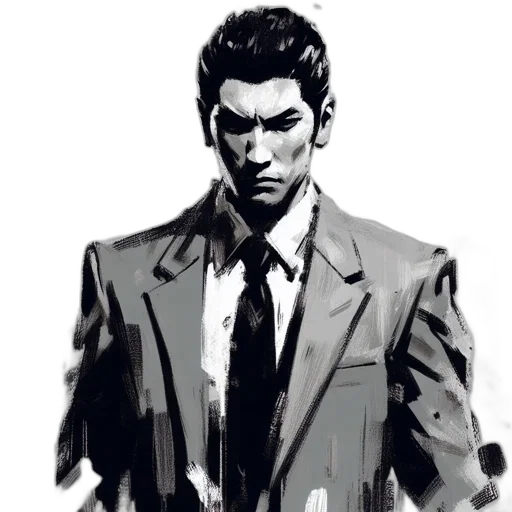 jacket, face, staff, comic book art, concept art, photorealistic, cartoon, monochrome transparent PNG cut-out