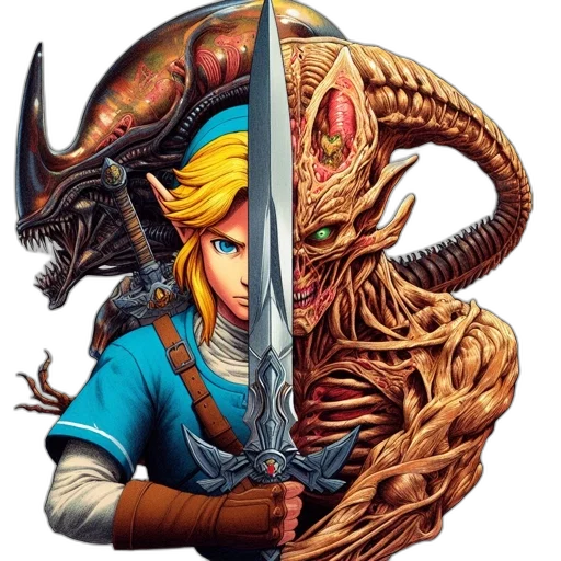 dragon, sword, concept art, fantasy art, pixel art, comic book art, two, icons transparent PNG cut-out