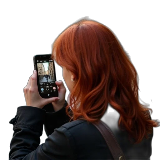 staff, hair, face, jacket transparent PNG cut-out