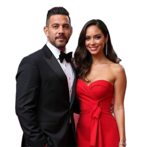 dress, jason, lopez, wife, hannah, sanchez, red, carpet transparent PNG cut-out