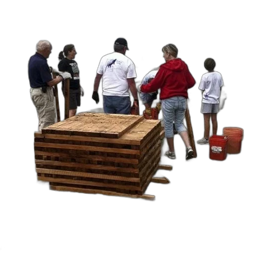 furniture, staff, weapon, 3d render, group, people, standing, around transparent PNG cut-out