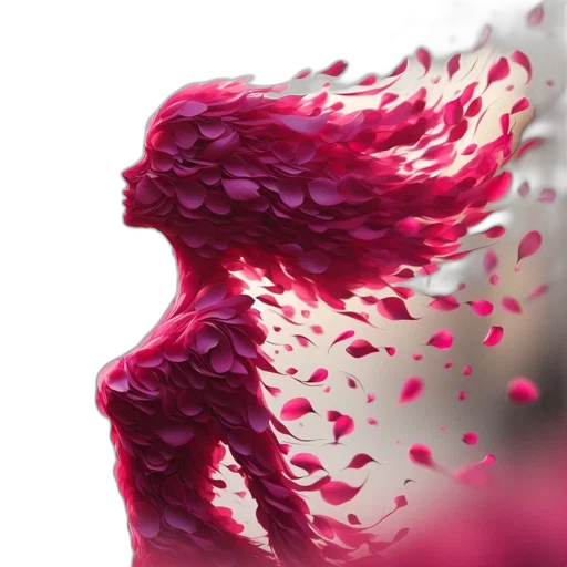 dress, flower, hair, dragon, fantasy art, concept art, photorealistic, comic book art transparent PNG cut-out