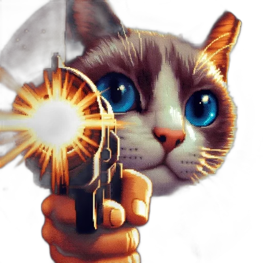 weapon, staff, concept art, fantasy art, photorealistic, comic book art, fire, cat transparent PNG cut-out