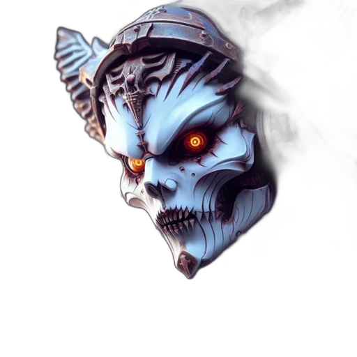 mask, face, robot, staff, concept art, fantasy art, pixel art, cyberpunk transparent PNG cut-out