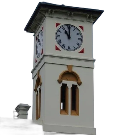 building, furniture, jewelry, 3d render, photorealistic, concept art, clock, tower transparent PNG cut-out
