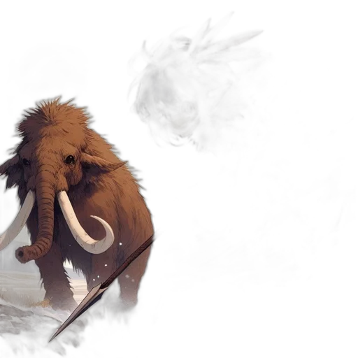 animal, dragon, creature, concept art, fantasy art, photorealistic, 3d render, fog transparent PNG cut-out