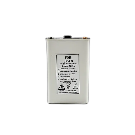 white, battery, label, lp-e8, 1500mah, 1wh, lithium-ion, safety transparent PNG cut-out