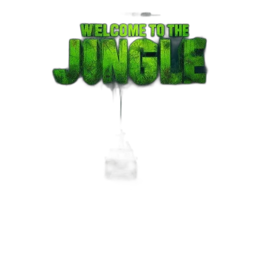 concept art, 3d render, poster, film, welcome, jungle, dense, atmospheric transparent PNG cut-out