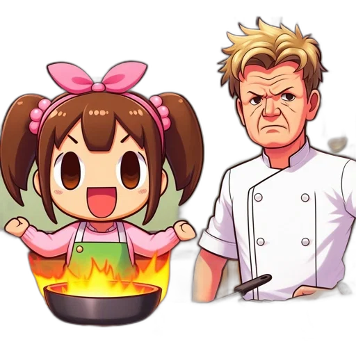 food, staff, weapon, anime, pixel art, cartoon, concept art, fire transparent PNG cut-out