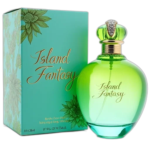 bottle, island, fantasy, perfume, green, blue, color, scheme transparent PNG cut-out