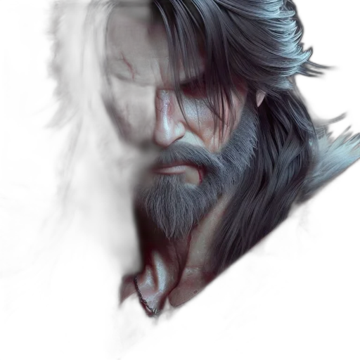 face, hair, mask, creature, fantasy art, concept art, photorealistic, comic book art transparent PNG cut-out
