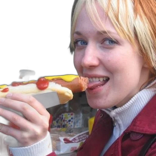 food, staff, weapon, face, photorealistic, woman, blonde, hair transparent PNG cut-out
