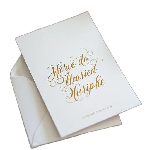letterpressed, foil, print, wedding transparent PNG cut-out