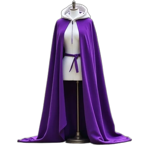 crown, dress, sword, staff, 3d render, concept art, purple, cloak transparent PNG cut-out