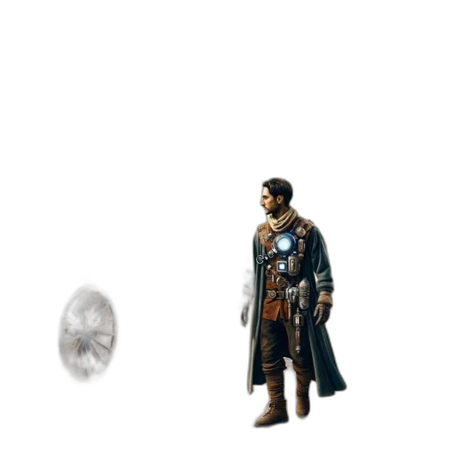 jewelry, sword, weapon, jacket, concept art, fantasy art, 3d render, pixel art transparent PNG cut-out