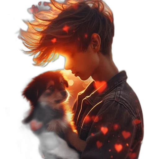 animal, creature, photorealistic, watercolor, concept art, fantasy art, fire, neon lights transparent PNG cut-out