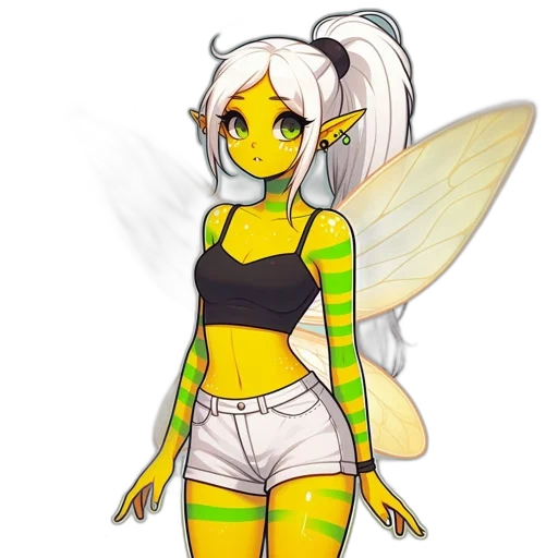 creature, pixel art, fantasy art, concept art, cartoon, golden, pastel, green transparent PNG cut-out
