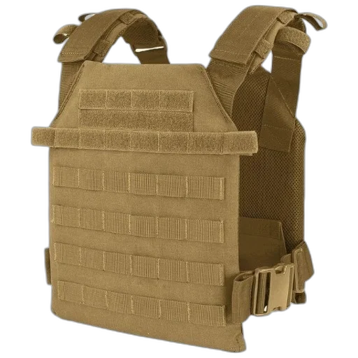 weapon, jacket, tan, tactical, vest, multiple, straps, pockets transparent PNG cut-out