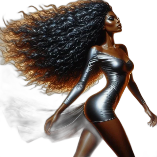 hair, dress, concept art, comic book art, fantasy art, photorealistic, elegant, woman transparent PNG cut-out