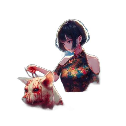 dress, mask, creature, animal, concept art, fantasy art, pixel art, watercolor transparent PNG cut-out