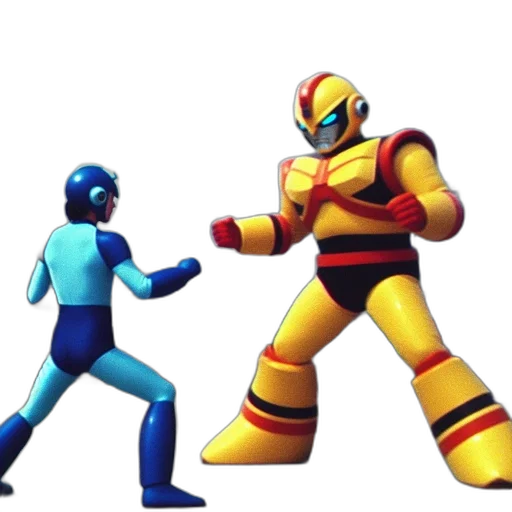 robot, concept art, 3d render, pixel art, comic book art, two, animated, characters transparent PNG cut-out