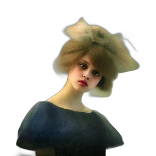 hat, dress, mask, face, photorealistic, 3d render, oil painting, fantasy art transparent PNG cut-out