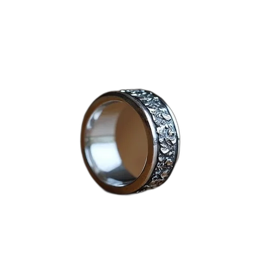 jewelry, crown, 3d render, earth tones, silver, ring, textured, band transparent PNG cut-out