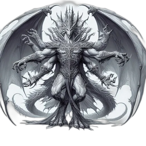 dragon, creature, concept art, fantasy art, comic book art, pencil sketch, intricately, designed transparent PNG cut-out