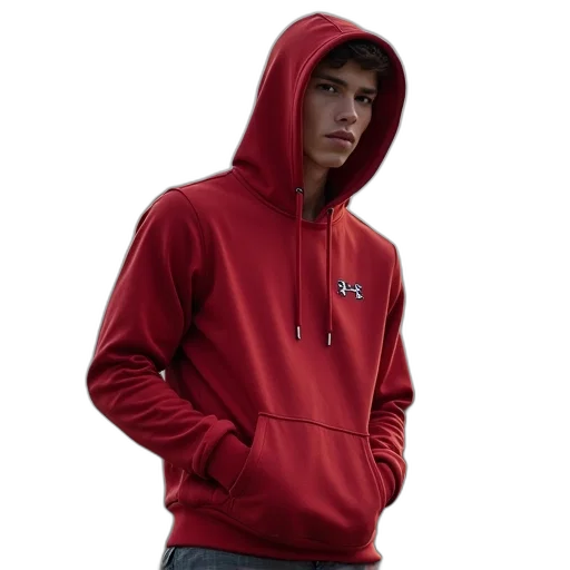 jacket, staff, face, 3d render, photorealistic, concept art, red, under transparent PNG cut-out