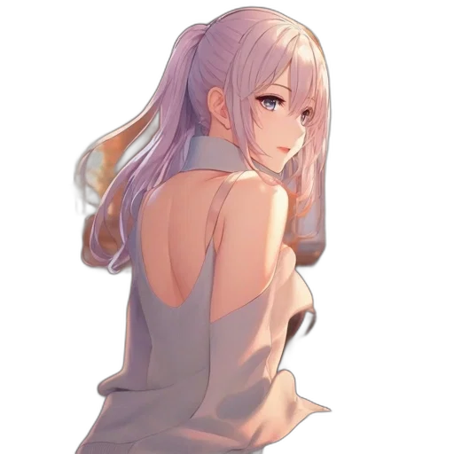 dress, crown, face, jewelry, anime, pixel art, concept art, watercolor transparent PNG cut-out
