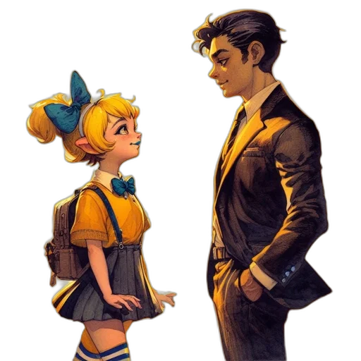 staff, jacket, concept art, comic book art, cartoon, pixel art, city street, underwater transparent PNG cut-out