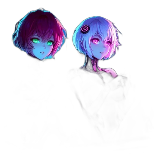 mask, face, crown, creature, anime, vaporwave, pixel art, concept art transparent PNG cut-out