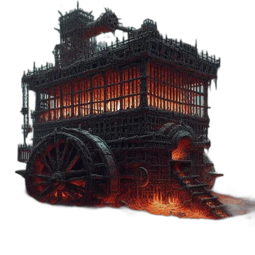 furniture, building, weapon, dragon, concept art, fantasy art, 3d render, pixel art transparent PNG cut-out