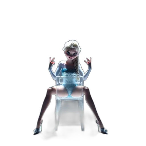 robot, dress, mask, furniture, concept art, 3d render, vaporwave, cyberpunk transparent PNG cut-out