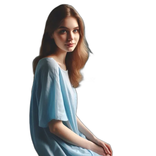 dress, face, jacket, hair, photorealistic, oil painting, watercolor, 3d render transparent PNG cut-out