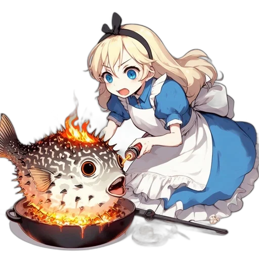 dragon, food, staff, weapon, anime, fantasy art, concept art, pixel art transparent PNG cut-out