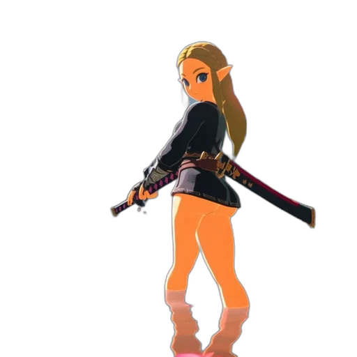 weapon, staff, sword, jacket, concept art, pixel art, 3d render, anime transparent PNG cut-out