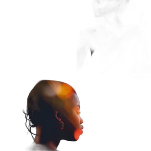 face, crown, mask, hair, photorealistic, concept art, 3d render, watercolor transparent PNG cut-out