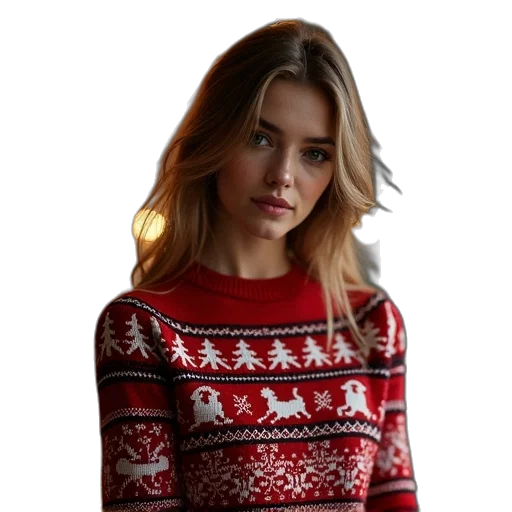 dress, jacket, face, photorealistic, pixel art, concept art, 3d render, holiday transparent PNG cut-out