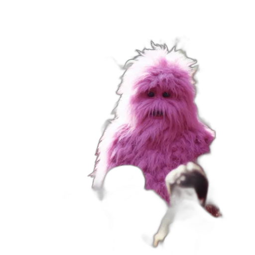 creature, animal, hair, staff, 3d render, concept art, photorealistic, vaporwave transparent PNG cut-out