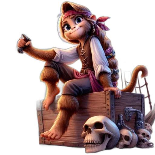 staff, furniture, animal, creature, concept art, fantasy art, 3d render, photorealistic transparent PNG cut-out