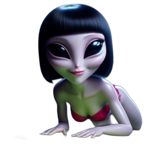 creature, dress, jewelry, robot, 3d render, concept art, cartoon, fantasy art transparent PNG cut-out