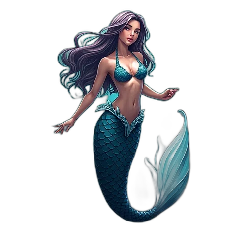 fantasy art, concept art, pixel art, comic book art, underwater, title, trine, stylized transparent PNG cut-out
