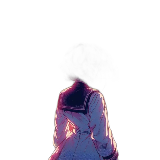 jacket, mask, face, robot, watercolor, anime, concept art, vaporwave transparent PNG cut-out