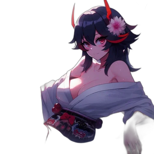 dragon, dress, weapon, mask, concept art, anime, fantasy art, pixel art transparent PNG cut-out