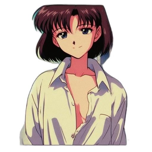 jacket, dress, face, staff, vaporwave, anime, pixel art, cartoon transparent PNG cut-out