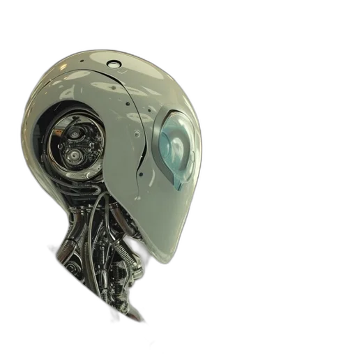 robot, mask, jewelry, face, 3d render, cyberpunk, concept art, outer space transparent PNG cut-out